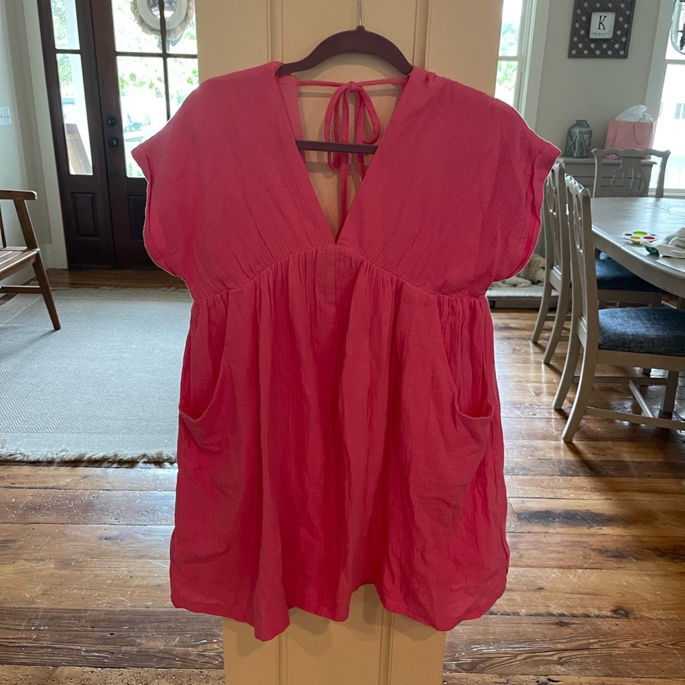 Talulah Crush Cotton Dress in Bubblegum